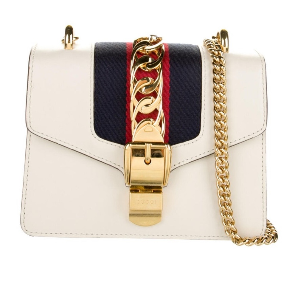 Authentic Gucci Mini Bag with Gold Chain